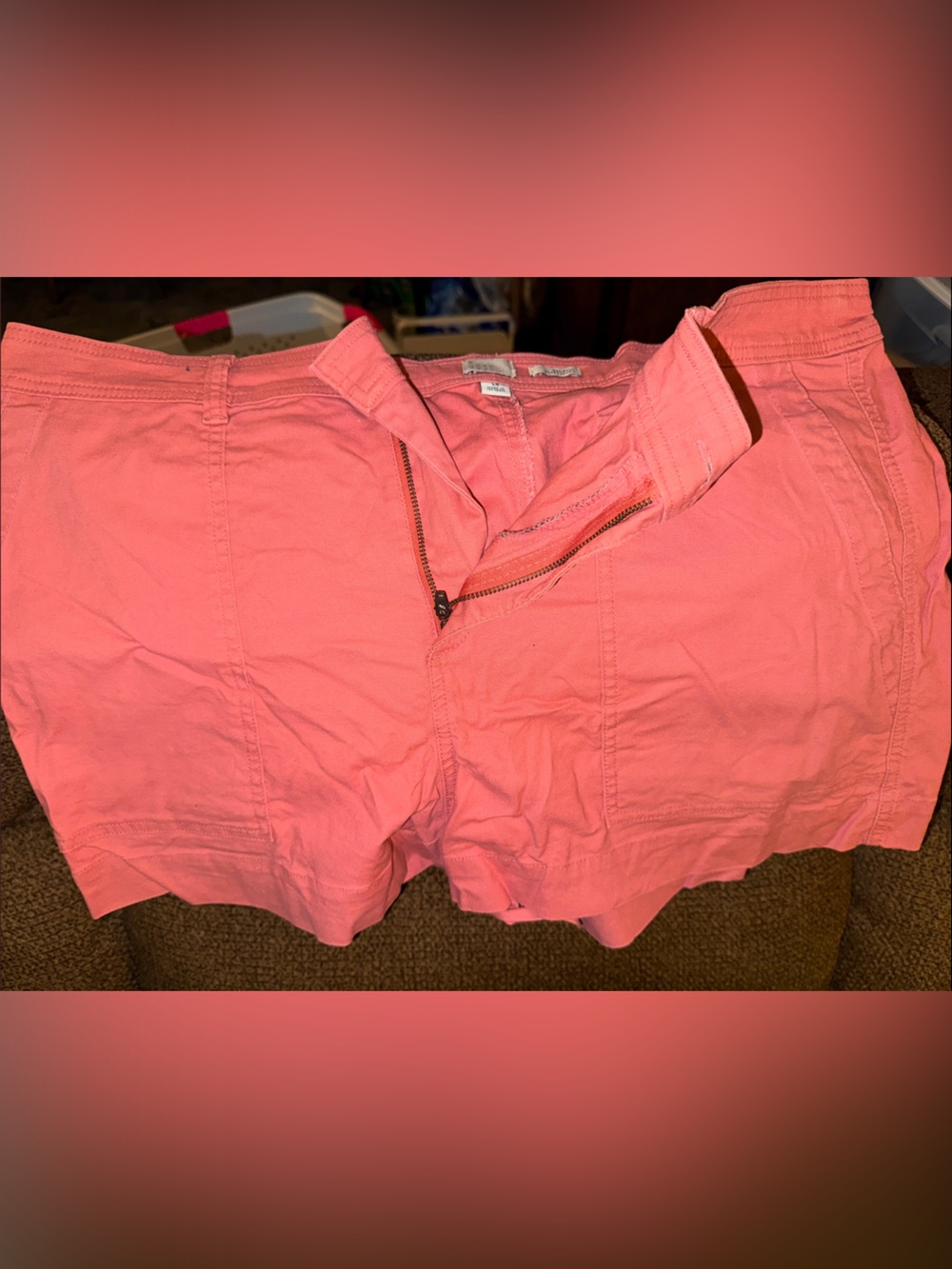 a new day Coral Utility Skort with Front Zip